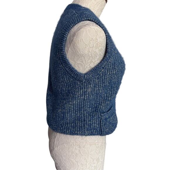 Vintage Wool Vest Cottagecore GORPCORE preppy Light Academia Sz M by Tin Lee - Picture 3 of 7